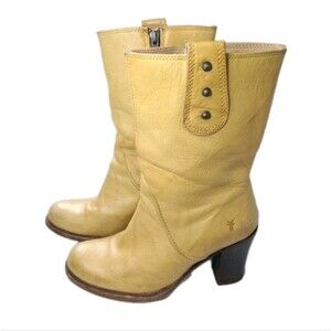 Vintage Frye Julia Campus Ankle Boots  Women's Size 8 B Tan Yellow